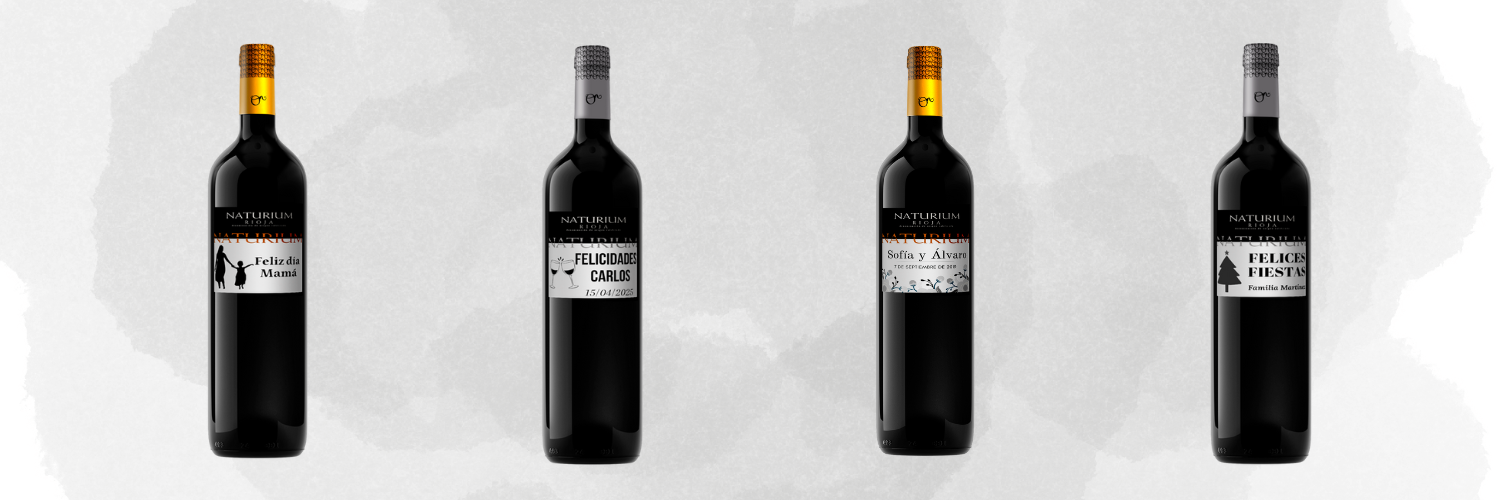 Botellas vino personalizado Naturium