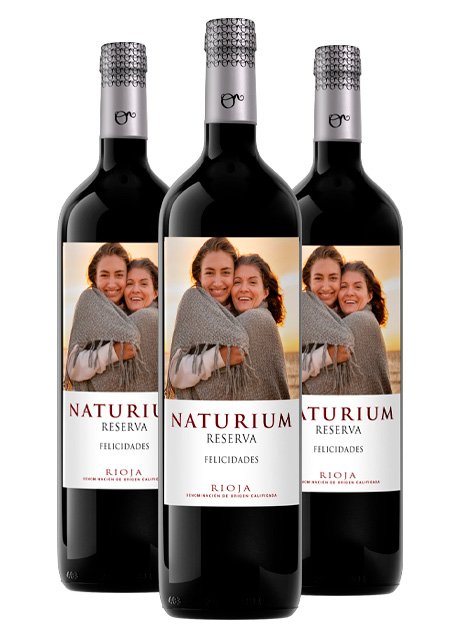3 Botellas Personalizadas Naturium Reserva