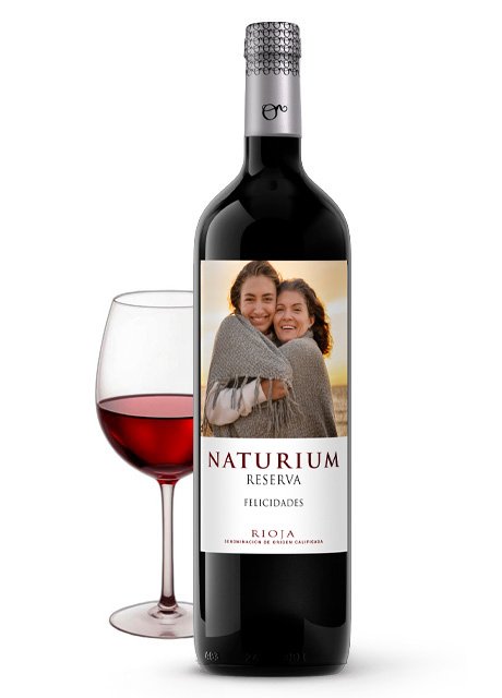 Vino Etiqueta Personalizada Naturium Reserva