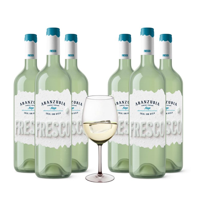6 Botellas vino blanco Rioja Aranzubia