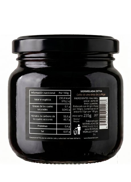Bote mermelada de vino tinto Rioja