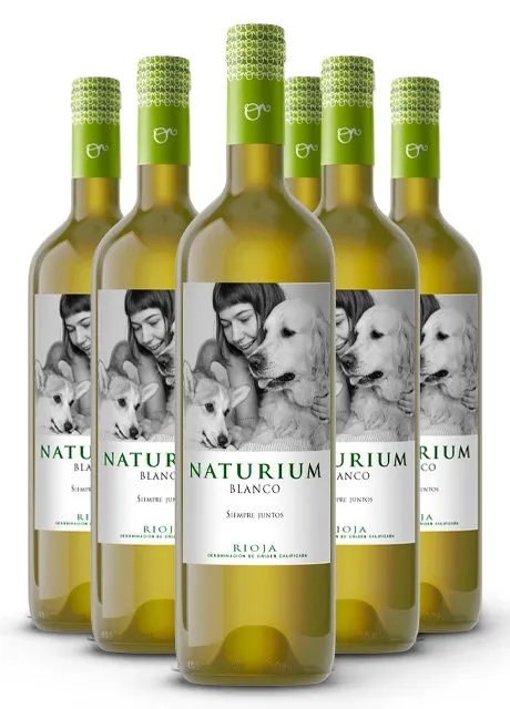 6 Botellas Naturium Blanco Personalizado